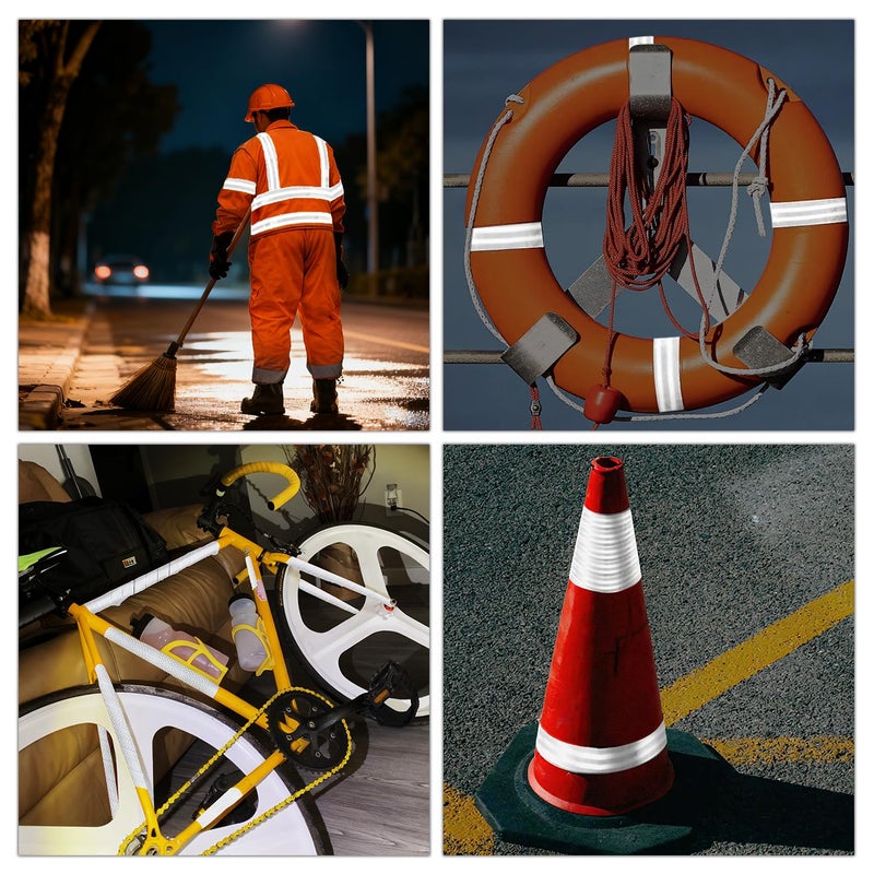 SWRT 2 Inch X 30 FT Reflective Tape Outdoor Waterproof DOT-C2 Fade Resistant White Reflective Tape Strong Adhesive Safety Warning Tape Reflector Conspicuity Tape for Trailer Trucks Bikes - Image 5